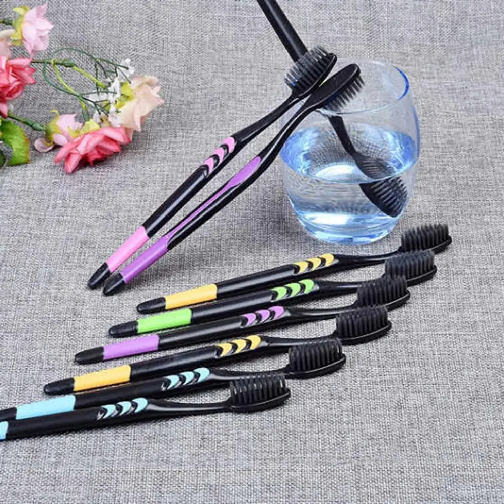 10Pcs  Manual Toothbrushes Ultralight Home Travel Tooth Clean Brushes Long Handle Comfortable Grip Portable Toothbrushes