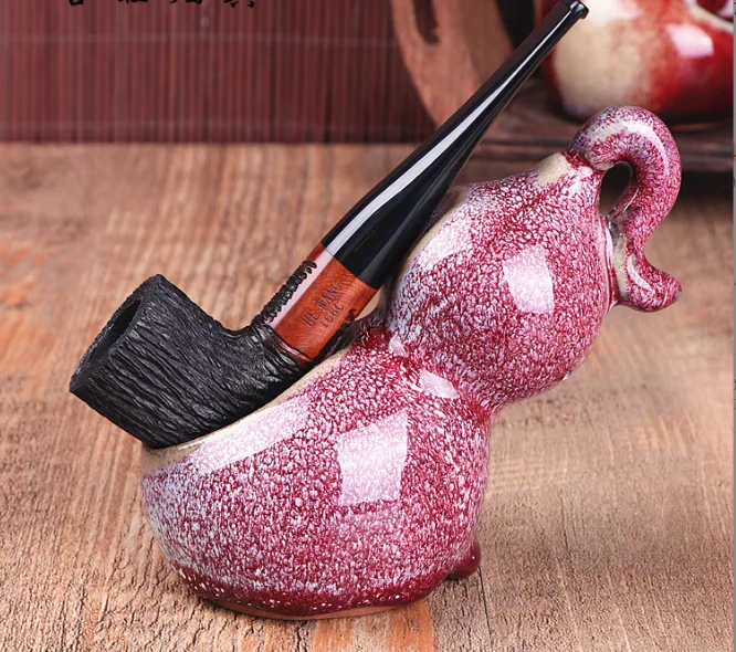 

Classical Handmade Brair Wood Tobacco Pipe Smoking Pipes Tobacco Tube 9mm Filter Wooden Pipe Gift for Grandfather Father