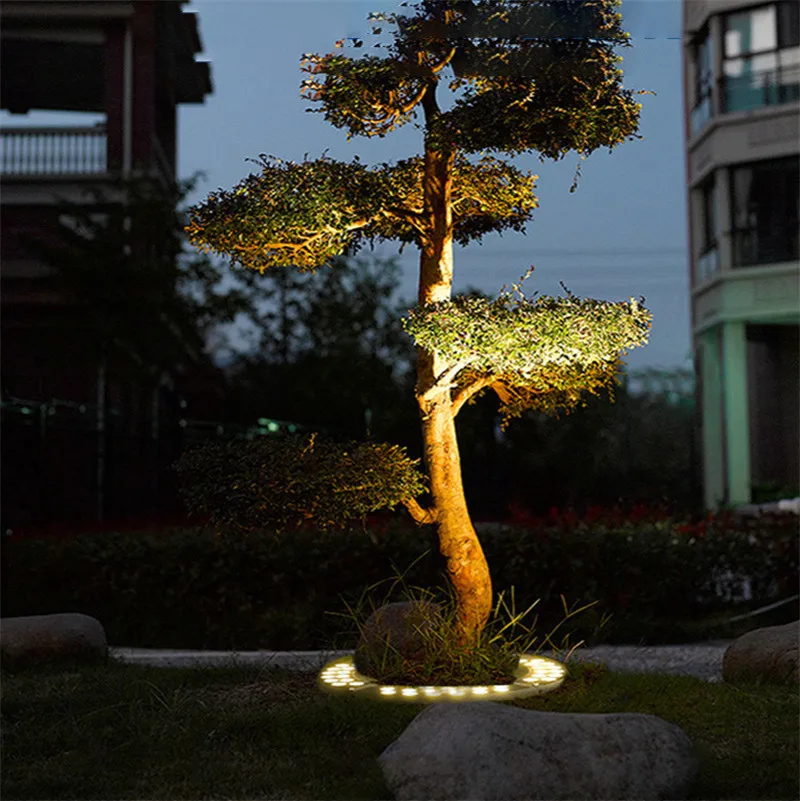 LED Circular Tree Hug Light Pillar Light  Post Lights RGB External Control Coconut Palm Ree Round LED Tree Lights IP65