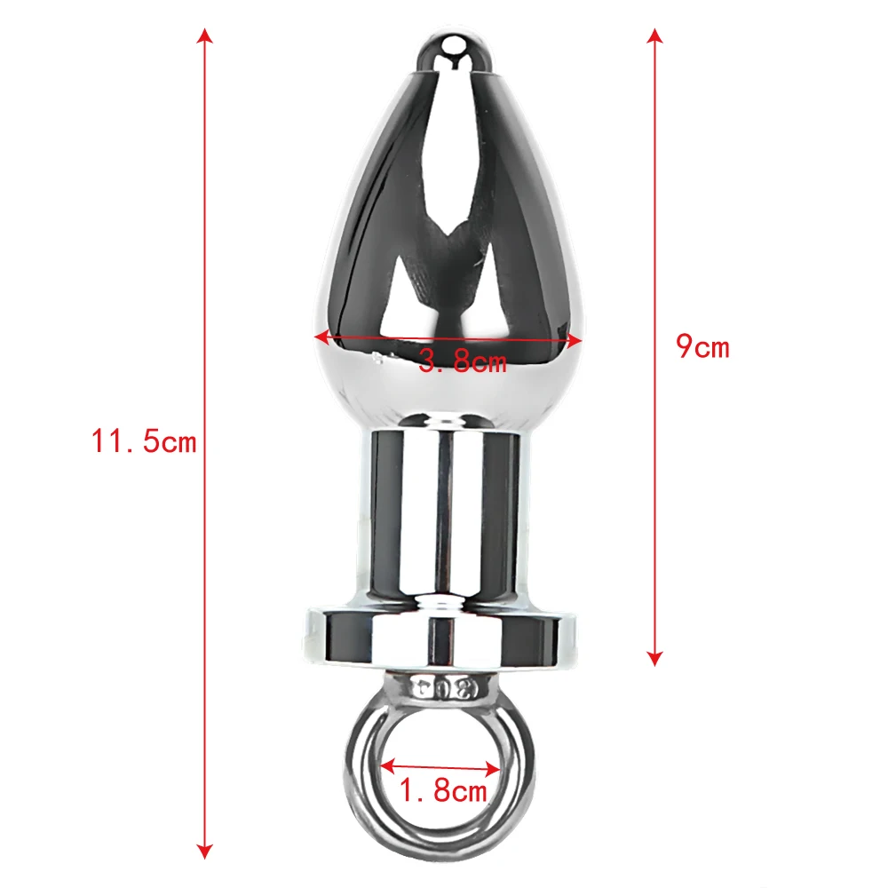 IKOKY Handheld Anal Plug Stainless Steel Anus Stimulator Erotic Sex Toys For Men Women Gay Metal Butt Plugs Adult Products