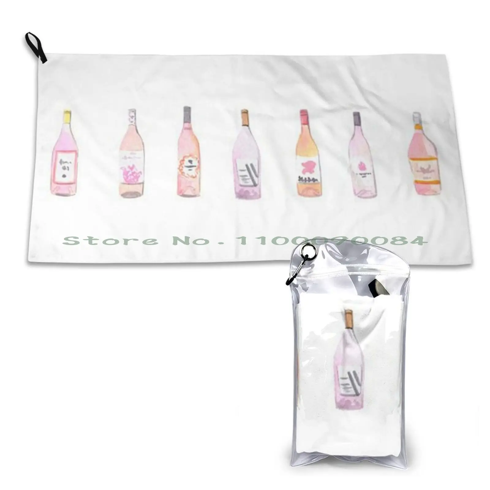 Wine Bottle Types Quick Dry Towel Gym Sports Bath Portable Summer Flowers Wildlife Trees Green Landscape Nature Is Metal Nature