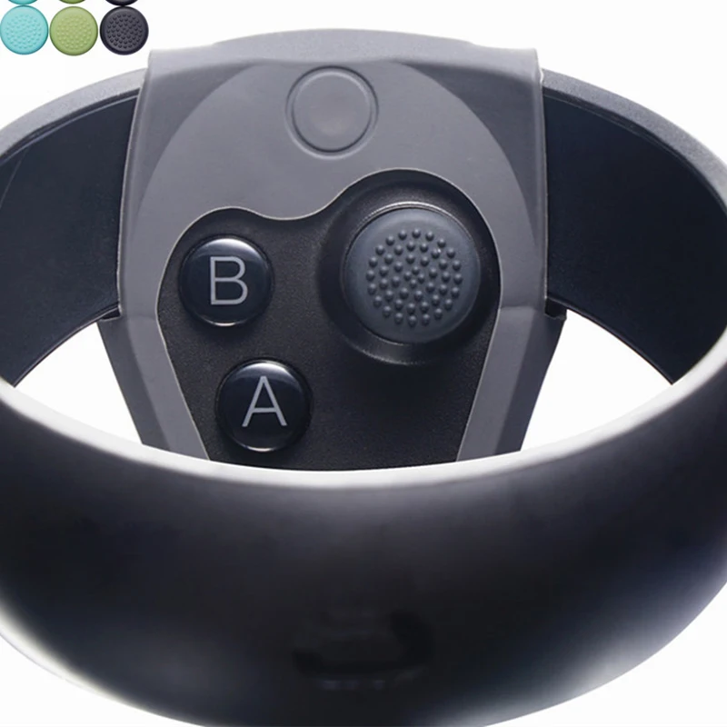 Oculus Quest 2 VR 터치 컨트롤러 캡용 보호 실리콘 케이스 커버 슬리브, 오큘러스 리프트용 미끄럼 방지 핸들 조이스틱 캡