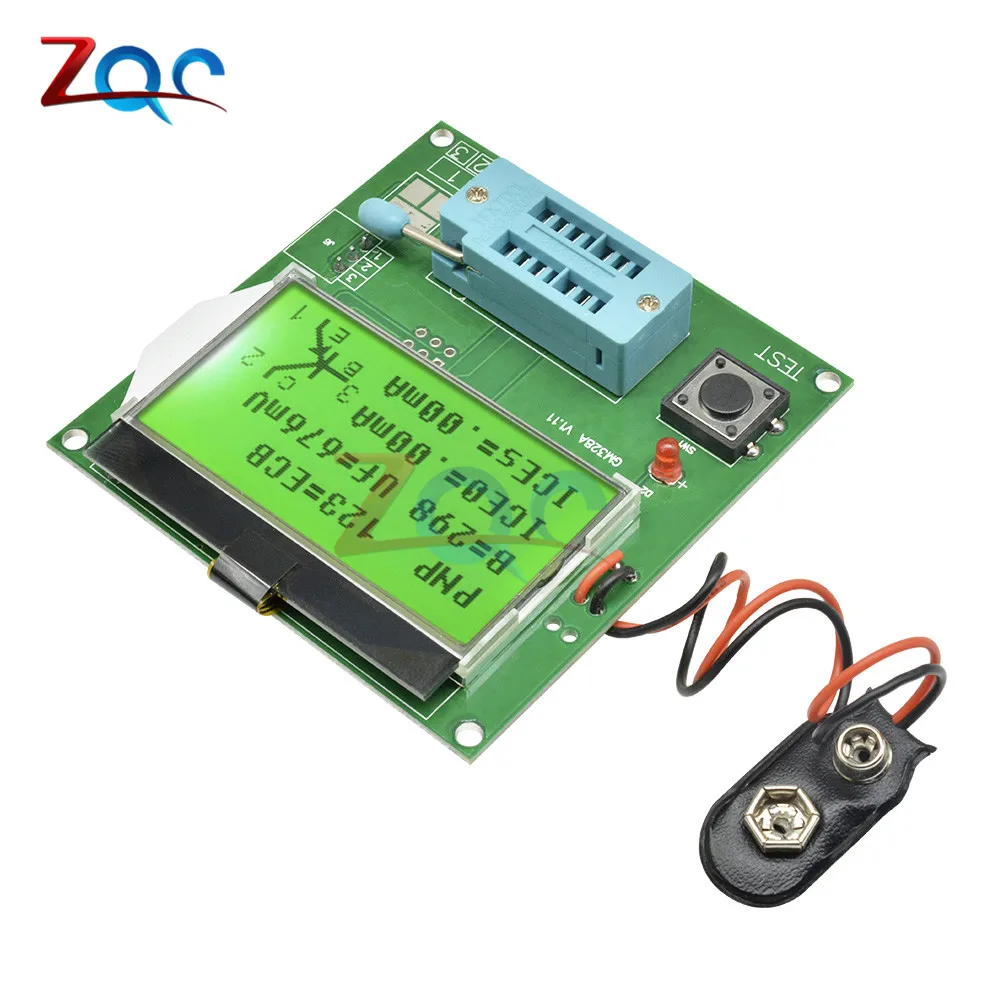 LCD GM328A Transistor Tester Capacitor Frequency Meter ESR/LCR/RLC/PWM Meter MOS/PNP/NPN Square Wave Signal Generator