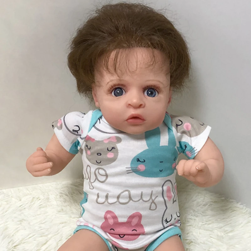 

20 Inch Bebe Reborn Baby Boy Toy Realistic Vinyl Newborn Baby Colin Toddler Doll With Hand-Rooted Hair Lovely Birthday Gift