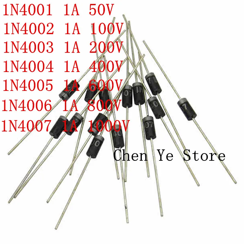 Free Shipping1000PCS NEW MIC 1N4001 1N4002 1N4003 1N4004 1N4005 1N4006 IN4007 1N4007 4007 1A 1000V DO-41 DO 41 Rectifier Diode