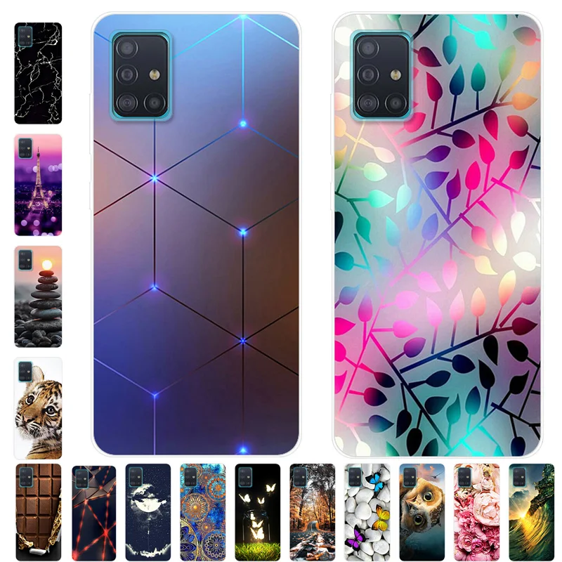 Para Coque Samsung Galaxy A71 A51 M31 funda M31S funda trasera de silicona suave para Samsung A71 M31S funda A 51 funda a prueba de golpes M31