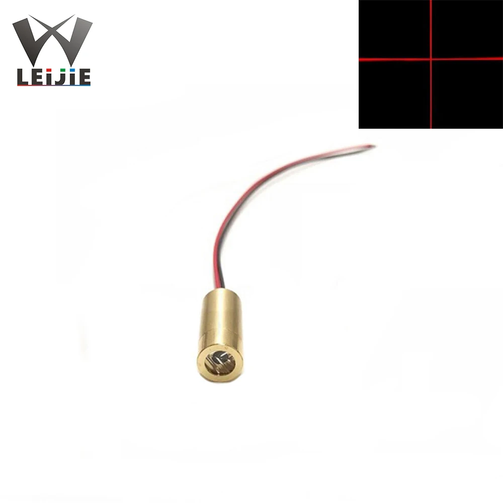 1pcs 3V Dot Line Cross MINI 650nm 5mW 9mm Red Laser Head Laser Positioning Lamp Semiconductor Laser LED LD Module