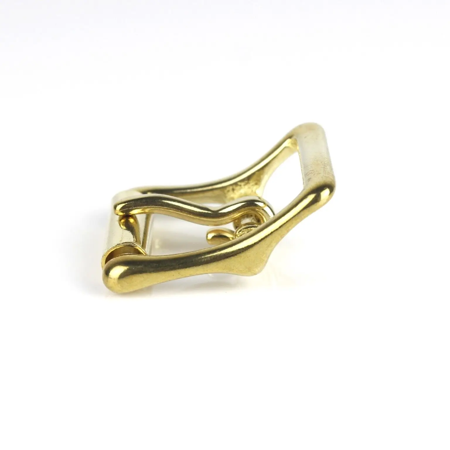 Solid Brass roller buckle single pin Middle center bar buckle for leather craft bag belt strap halter harness