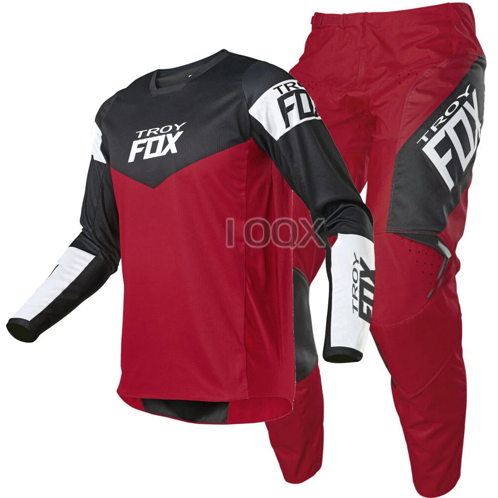 

Troy Fox ATV 180 Revn Red Jersey Pants Combo MX DH MTB Enduro Bike Cycling Motocross Racing Motorcycle Gear Set