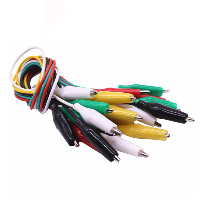 20Pcs 40cm Length Alligator Clips Electrical DIY Test Leads Double-ended Crocodile Clip Roach Testing Jumper Wire Extension LED
