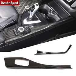 Car Console Gearshift Multimedia Button Panel Cover Trim For BMW 1 2 Series F20 F21 116 118 F22 F23 ABS Carbon Fiber Sticker