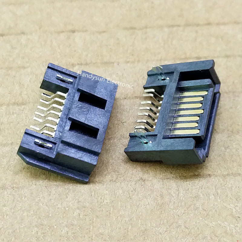 SATA 하드 디스크 인터페이스 소켓 DIP/SMD 유형 SATA Male Base 7Pin 하프 패키지 창 유형 A 커넥터 인터페이스 소켓