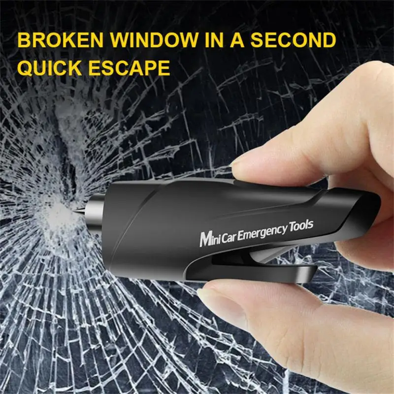 Car Safety Hammer Keychain Emergency Self-help Escape Tool Car Glass Window Breaker Seat Belt Cutter Car Safety Hammer