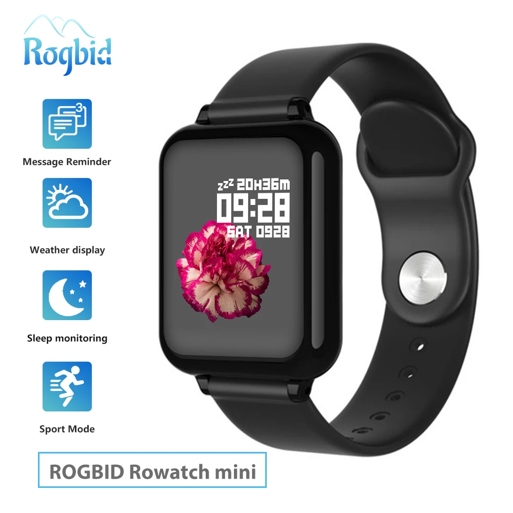 Rogbid Rowatch mini Smart Watch Women Waterproof Ladies Watch Sport Fitness Tracker Men Smartwatch Bluetooth For Android iOS