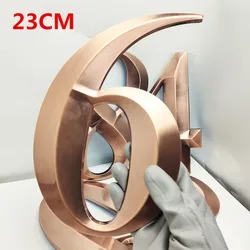 House Number Sticker Plastic Door Plate Modern Big Size Address Plaque Apartment Number Hotel Digits Sign Bronze Color 23cm 3D
