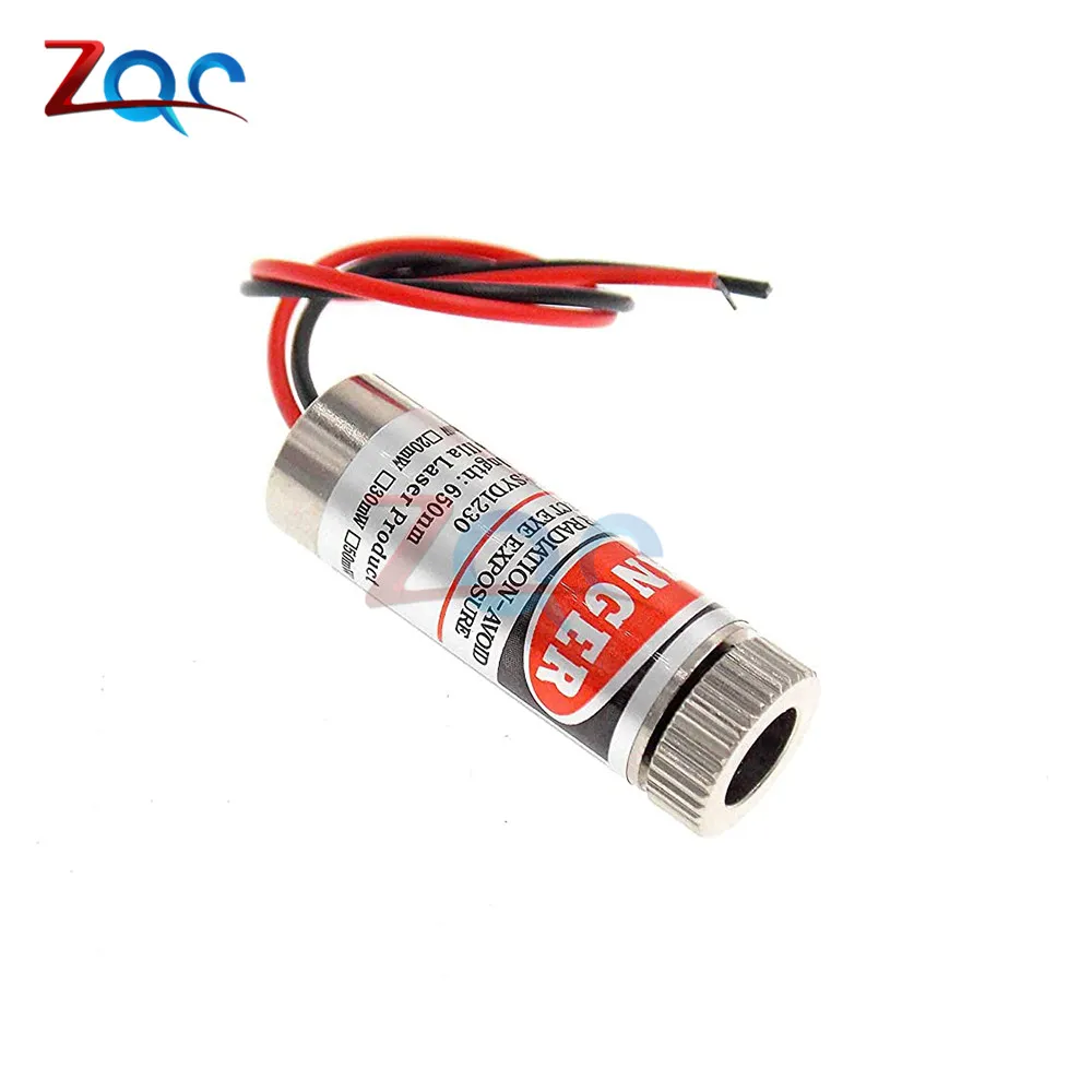 SYD1230 650nm 5mW Red Cross/Line/Dot Laser Module Head Glass Lens Focusable Industrial Class Grade 3-5V