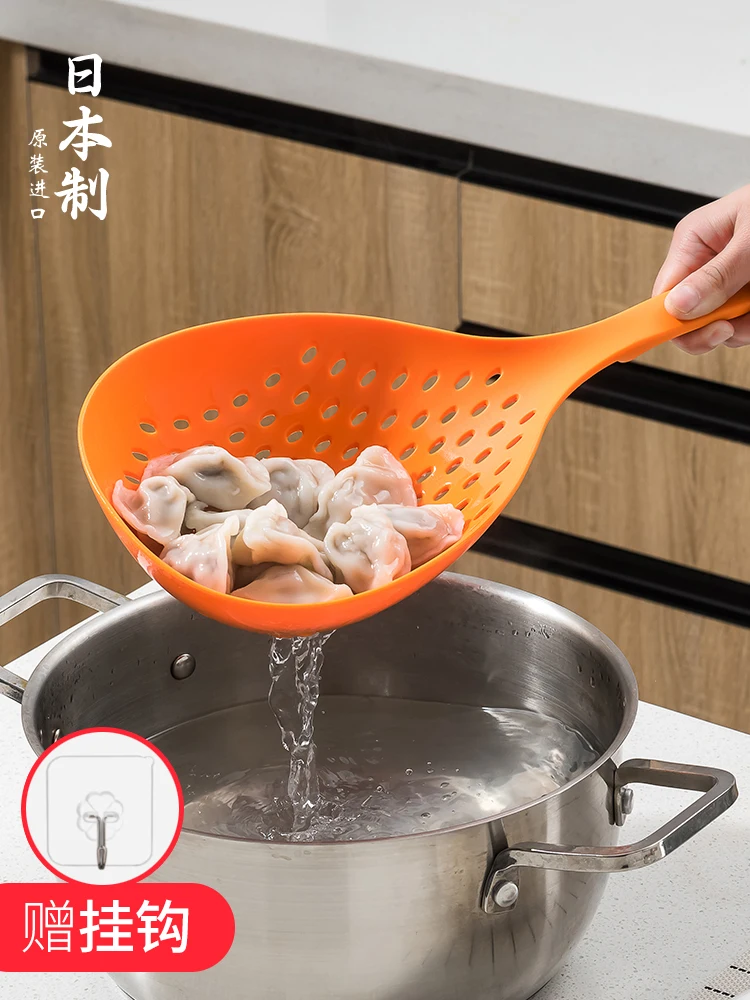 

Fishing dumplings large colander kitchen long handle fishing noodles spoon home hot pot spicy filter mesh sieve