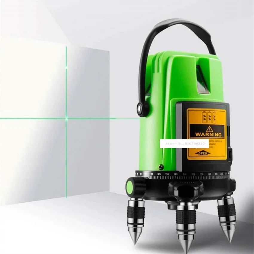 YGL01 2 Line 1 Point Green Light Laser Levels High Precision Self- leveling Level Vertical&Horizontal Laser Level 100-240V 635NM