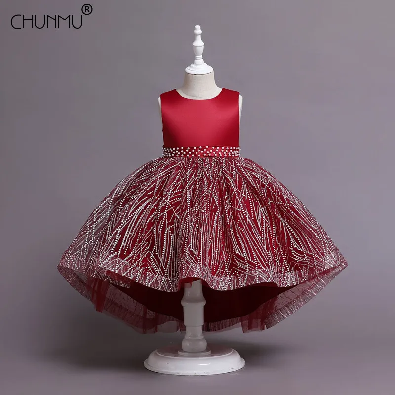 

Flower Princess Girls Dress Lace Petal Children Party Wedding Dress Gown Tutu Kids Dresses for Girls Birthday Party Dress