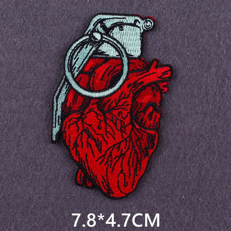 Pulaqi Edelstein-Herz-gestickte Aufnäher für Jacken, Kleidung, Aufkleber, Abzeichen, rotes Herz, Hippie-Streifen, Applikation, Aufnäher zum Aufbügeln – Detail 26