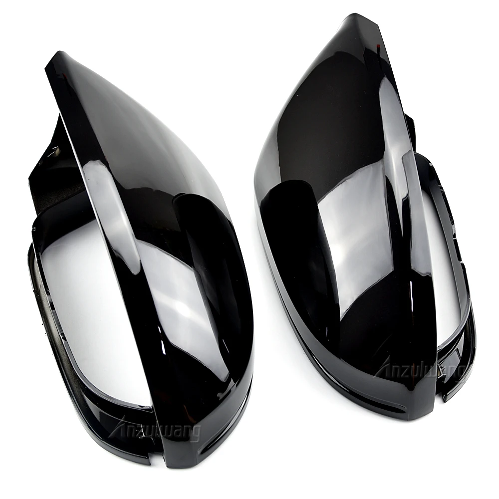 

2pcs BLACK Side Mirror Cap Covers for Audi A6 C7 C7.5 S6 4G 2012 2013 2014 2015 2016 2017 2018 rear view wing case