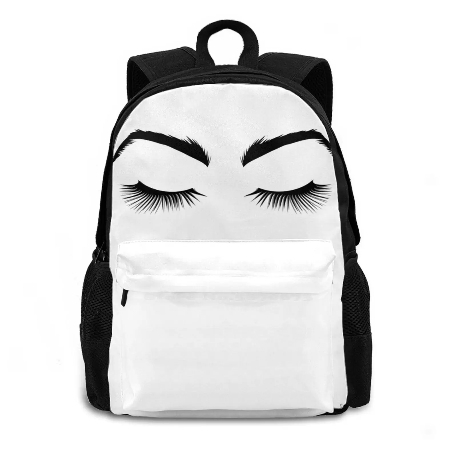 Eyebrows And Eyelashes Fashion Travel Laptop School Backpack Bag Eyebrows Eyelashes Natural Arch Closed Eye Eyebrow Eyeliner