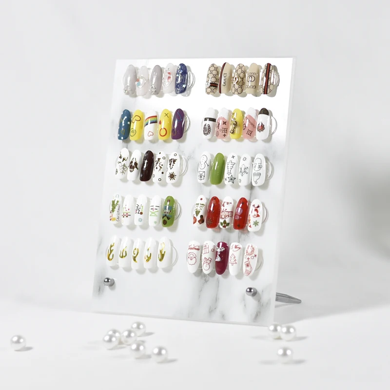 Acrylic Nail Art Display Shelf Nail Color Showing Shelf Nail Display Professional Stand Nail Gel Polish Display Board