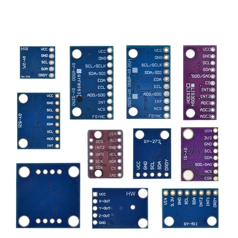 MPU-6050 MPU-9250 BMI160 LSM303DLHC L3G4200D QMC5883L ADXL335 LIS3DSH 3-, 6- und 9-Achsen-Sensor für Lagebestimmung +Gyroskop +Beschleunigungsmesser +Magnetometer – Detail 22
