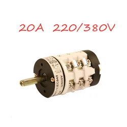 Interruptor de mudança de pneu de carro, 20a 220/380v, interruptor de controle de ré frontal, máquina de reposição de pneu