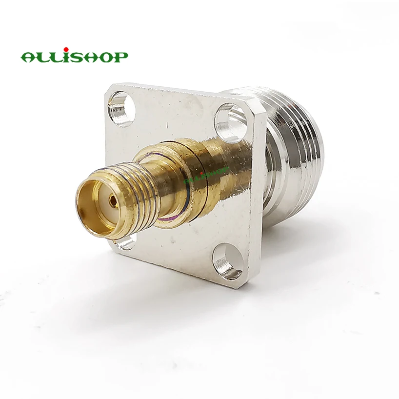 SMA Female to N Female 4 hole panel mount Chassis RF Coaxial Adapter M/F Connector SMA Jack to N female Jack adapter connector