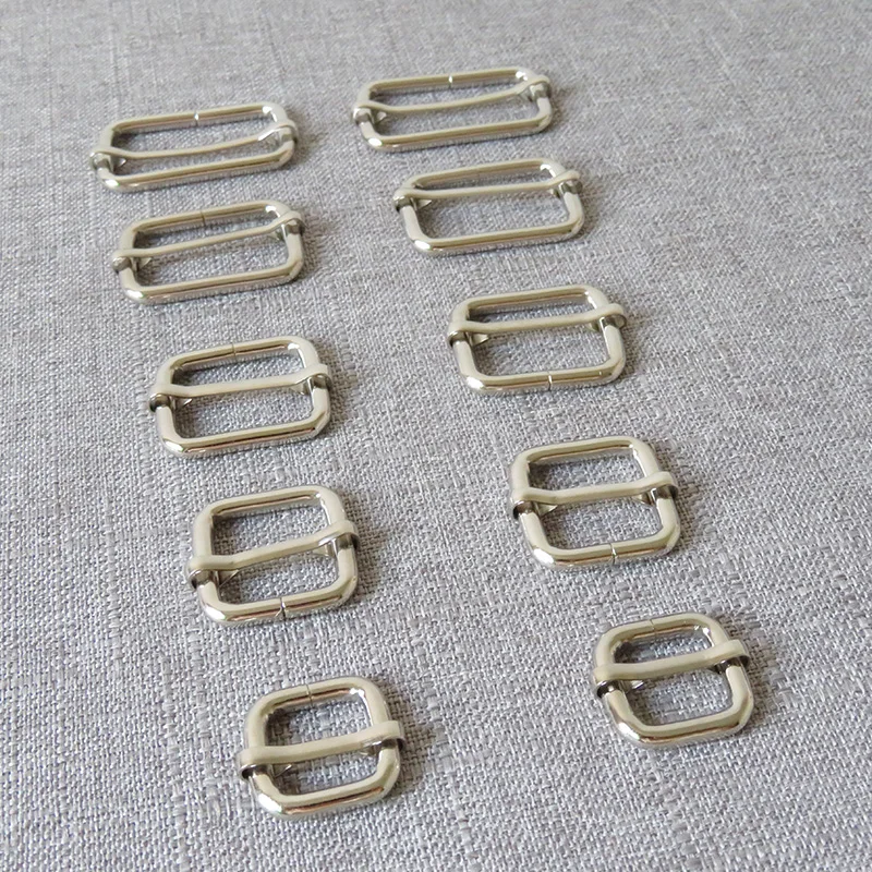 10Pcs 15mm 20mm 25mm 32mm 38mm Metal Adjuster Slider Clasp For Bag Handbag Dog Collar Sewing Accessory Purse Straps Belt Buckle