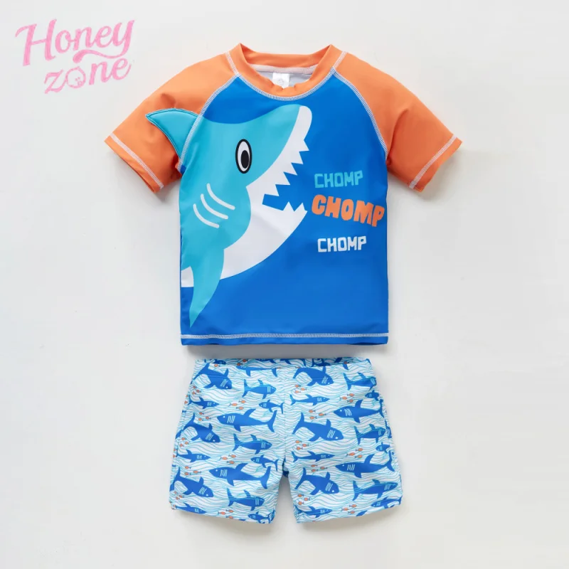 

Kids Boys Rash Guar Set Shark Animals Cartoon Printed 12M-8Y Baby Boys Swimsuit Beach Wear Fish Pattern Bathing Suit Set