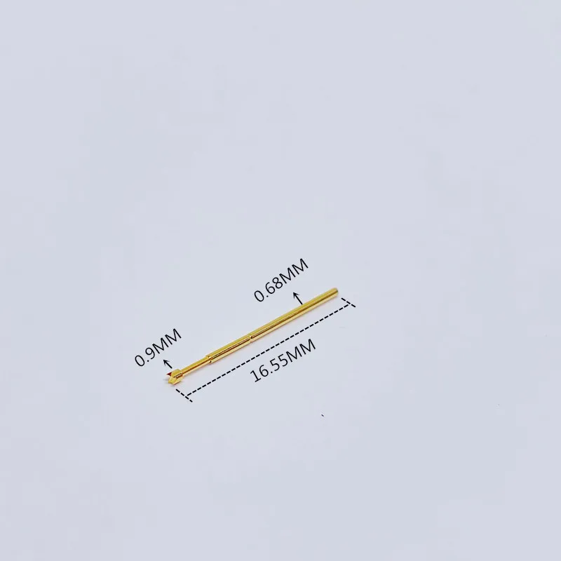 100Pcs Metal Plated Probe PA50-Q2 Spring Thimble Burning Chip Scalable Test Probe Diameter 0.68 MM