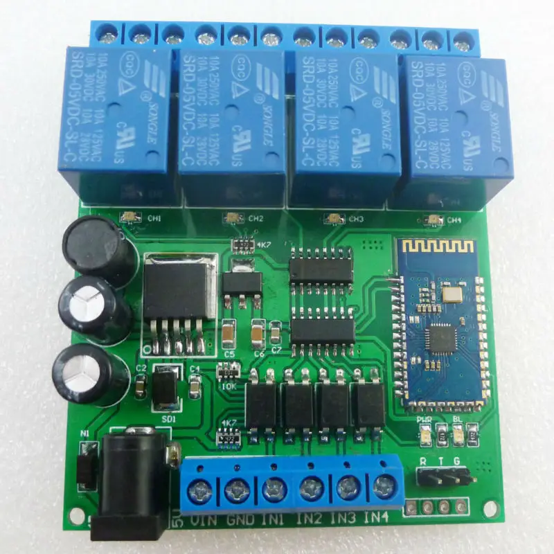 CE041 DC 5V 9V 12V 24V 4CH Relay Android app беспроводной пульт дистанционного управления для умного дома