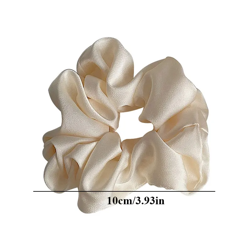 Women Silk Scrunchie Elastic Multicolor Hair Band Ponytail Holder Headband Hair Accessories 1PC Satin Silk Solid Color Hair Ties