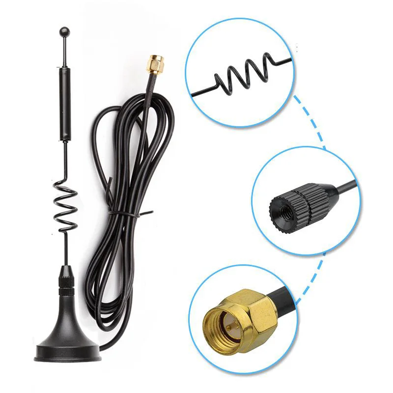 7dBi WIFI Antenna 2.4G / 5.8G Dual Band Magnetic Base Antenna SMA Male with 3M Cable for Router Camera Signal Booster