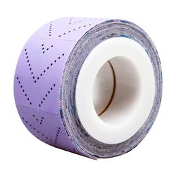 Rectangular hand torn sandpaper roll emery cloth roll hand sanding board hand planing three-in-one dry sanding purple 70mm/12M