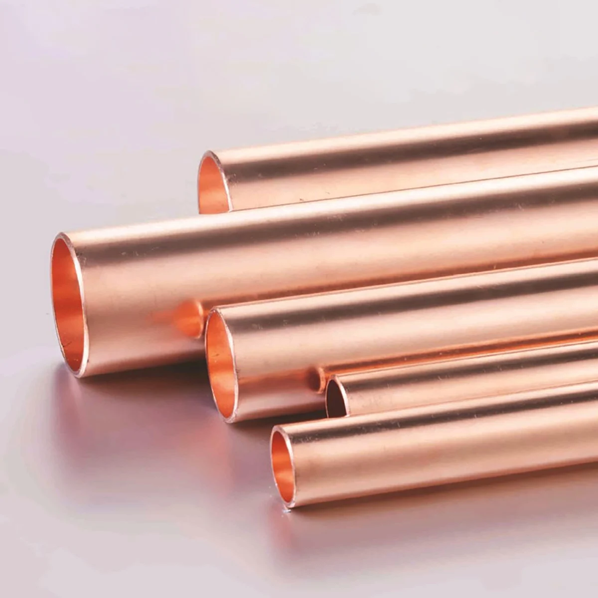 Length 500mm Copper Round Tube OD 6mm - 28mm 99.9% Copper Tube Hollow Straight Pipe Tubing for DIY Crafts Industrial