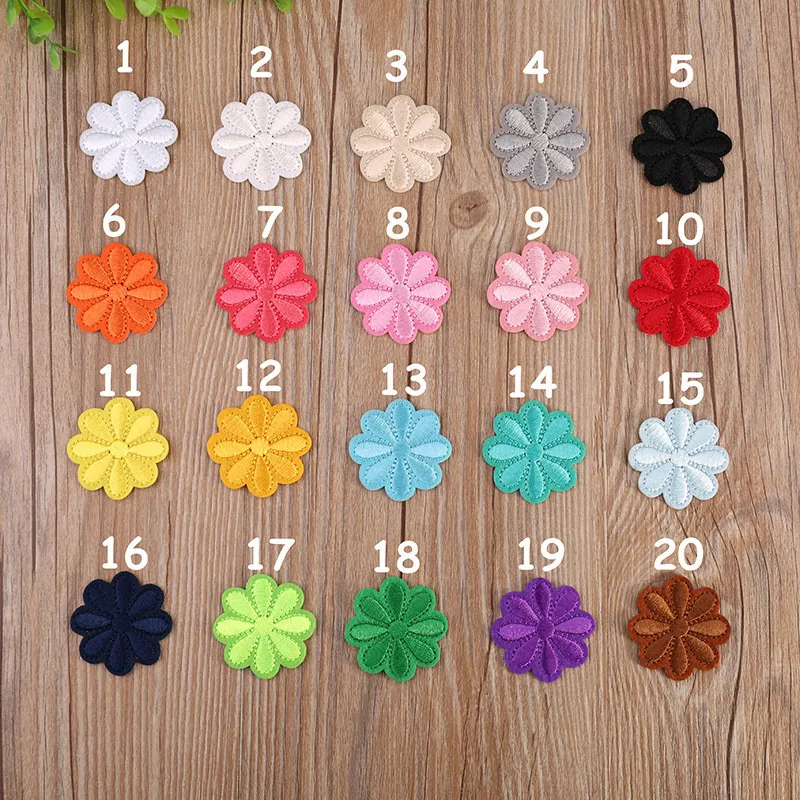 5Pcs Small Sunflower Embroidery Patch Stick Iron On Bag Jacket Tablecloth Bedsheet Clothes Dress Accessory Floral Applique Diy