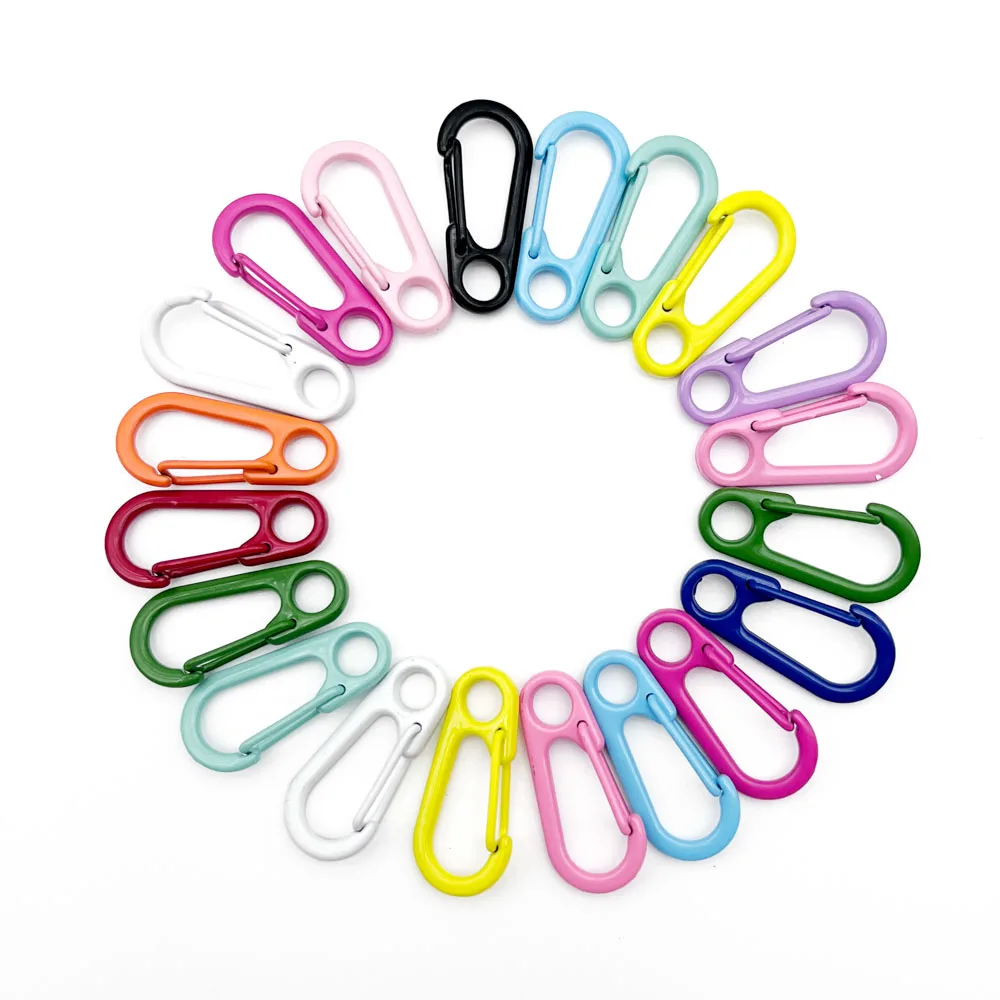 10Pcs/lot Macron Color Lobster Clasp Openable Metal Spring Clasp Hook  DIY Keychain Connection Clasp Jewelry Making Findings