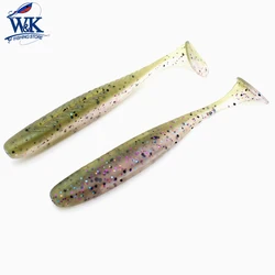 WK Fishing Lures Soft Lure 12 pcs 3 Inch Mini Paddle Tail Shad for Perch Catfish Bluegill Rockfish Soft Bait Easy Shinner