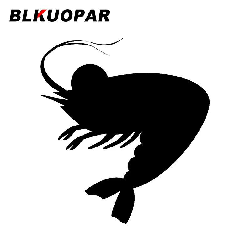 BLKUOPAR for Cartoon Shrimp Contour Car Stickers Creative Die Cut Decals JDM Accessories Trunk Skateboard Waterproof DIY Goods