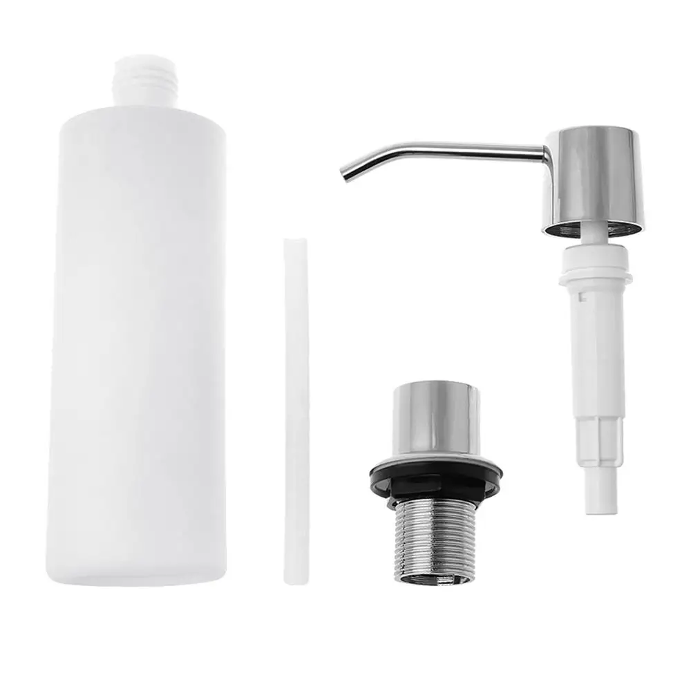 300ml Soap Dispenser Built-In Installation Lotion Pump Liquid Detergent Storage Bottle Plastic Sanitizer Container