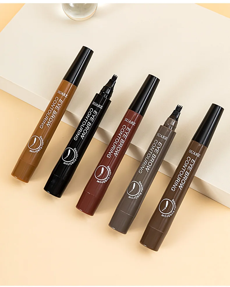 Microblading Eyebrow Pen Waterproof Fork Tip Eyebrow Tattoo Pencil Long Lasting Professional Fine Sketch Liquid Eye Brow Pencil