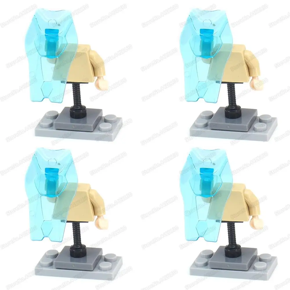 Technology Blue Light Shield Building Block Military Figures Starry Sky Battlefield Defense Replacement Parts For Child Gift Toy