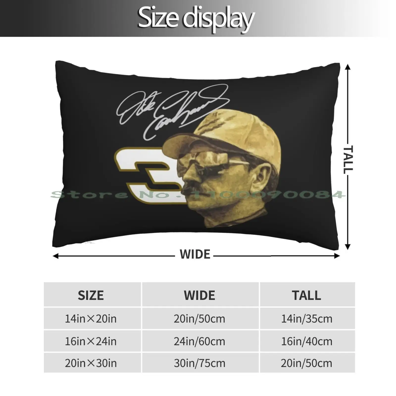 Pure Gold Pillow Case 20x30 50*75 Sofa Bedroom Dale Earnhardt 88 3 Stock Car Racing Vintage Speed Long Rectangle Pillowcover