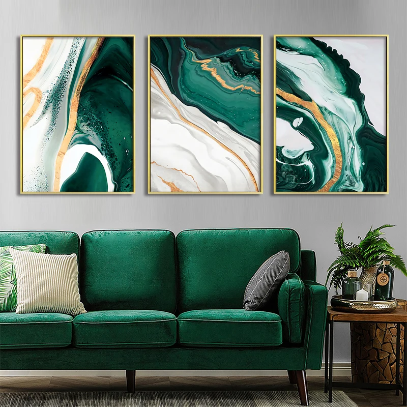 

Minimalist Abstract Wall Poster Modern Style Canvas Print Green Texture Painting Contemporary Art Room Decoration Picture