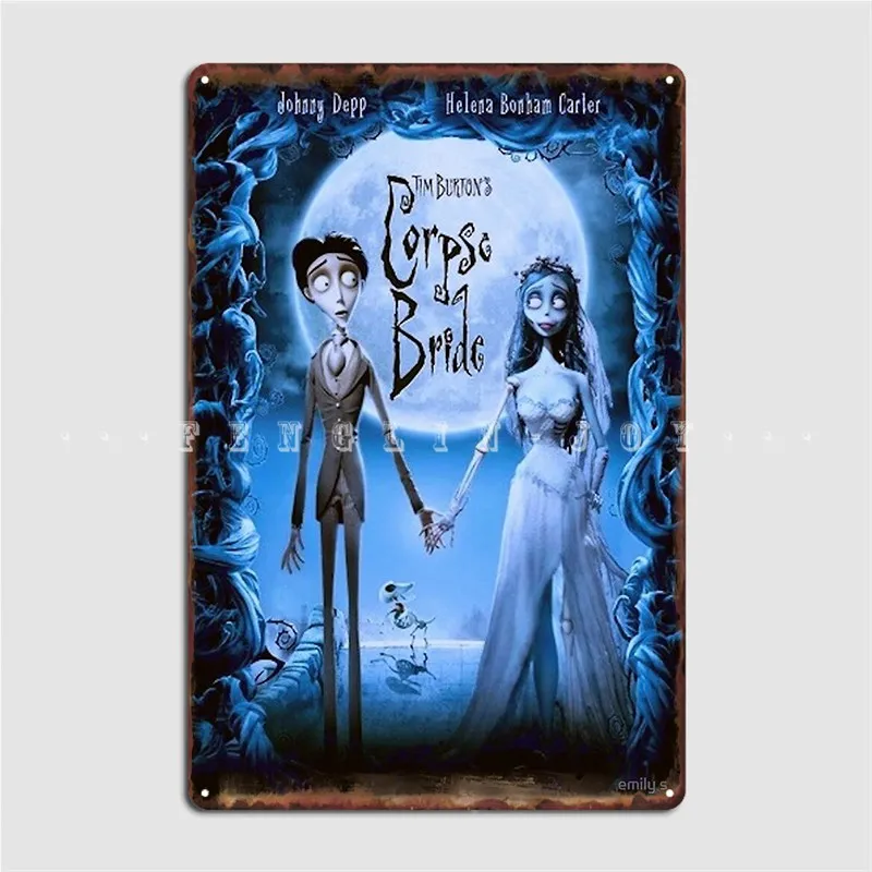 Corpse Bride Poster Metal Plaque Create Mural Painting Party Wall Mural Tin Sign Posters