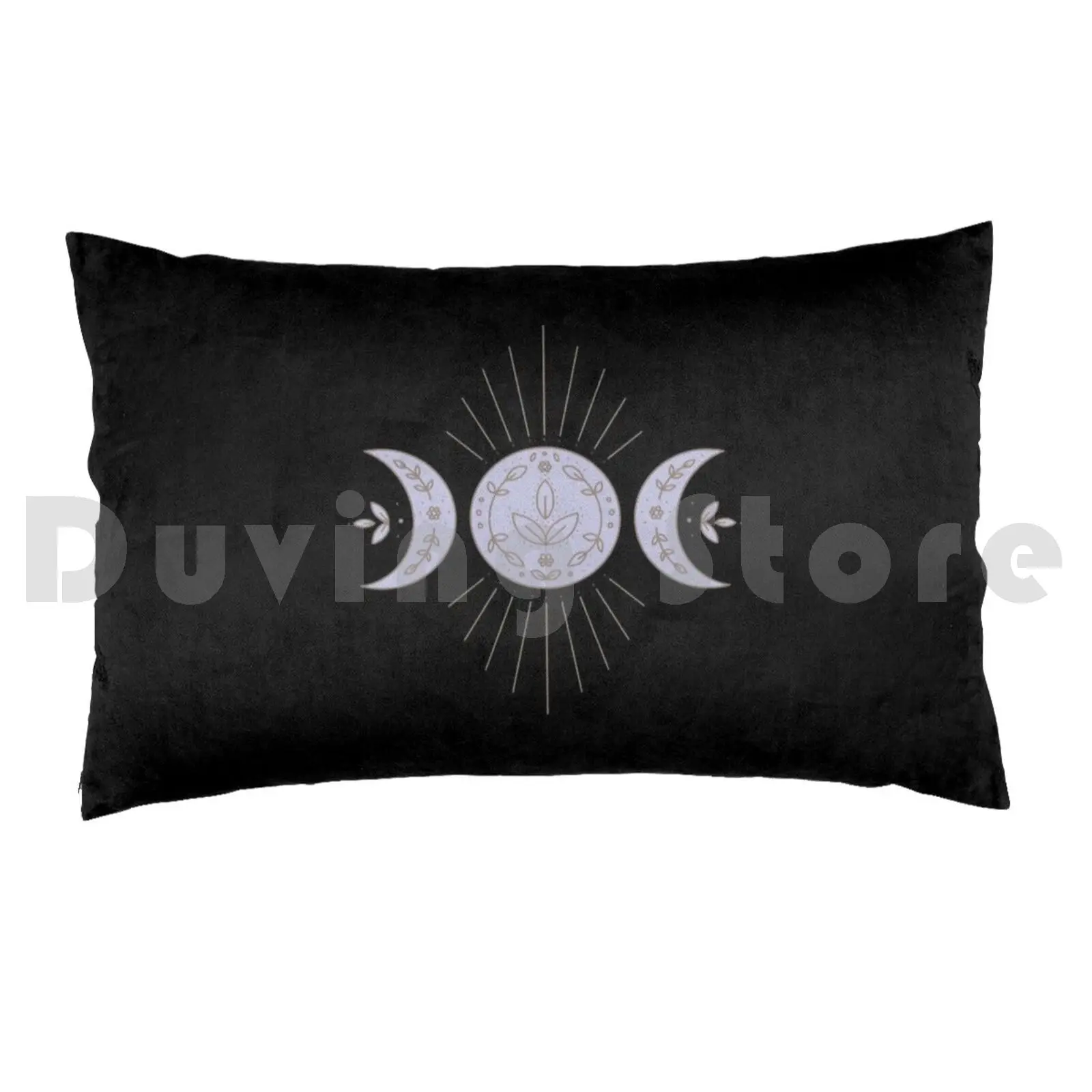 Triple Moon Goddess Illustration Pillow Case DIY 50*70 Triple Moon Goddess Goddess Moon Witchy Nature Moon Moon