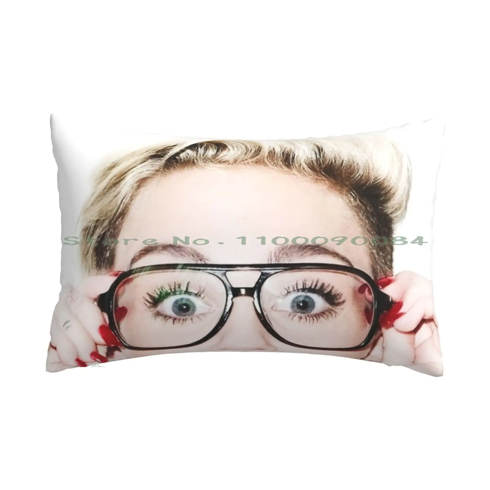 Naughty Glasses Miley Pillow Case 20x30 50*75 Sofa Bedroom Gloomy Bear Blood Emocore Scenecore Scemo Gothic Scene Kid Emo Kid